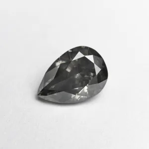 1.01ct 7.83x5.42x3.38mm Fancy Dark Grey Pear Brilliant 19913-01