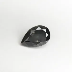 1.03ct 8.00x5.24x3.52mm GIA I1 Fancy Dark Grey Pear Brilliant 19924-01