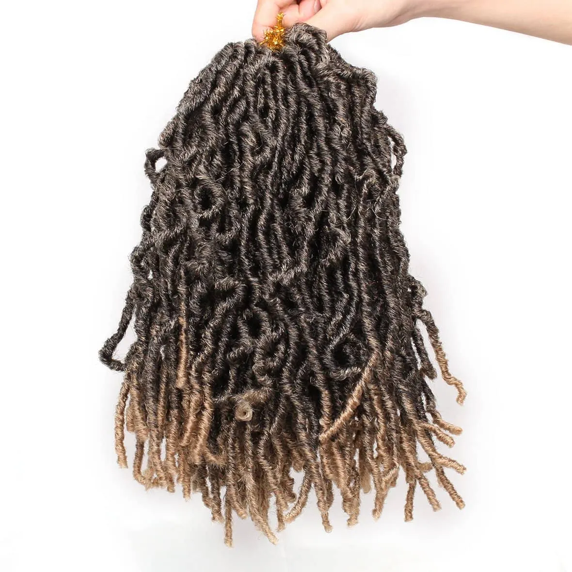 12 Inch Nu Soft Locs Crochet Hair Ombre Pre-Looped Short Crochet Braiding Hair Goddess Faux Locs Synthetic Crochet Hair