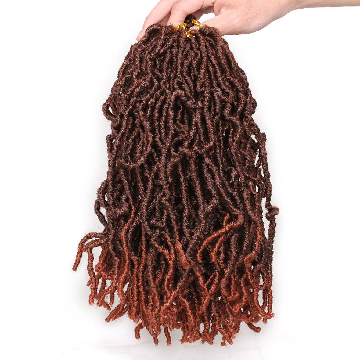 12 Inch Nu Soft Locs Crochet Hair Ombre Pre-Looped Short Crochet Braiding Hair Goddess Faux Locs Synthetic Crochet Hair