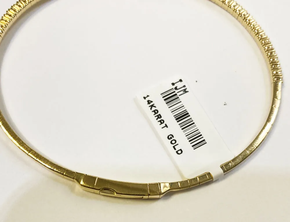 1.25 Carat Natural Diamond Flexible Tennis Bracelet G SI 14K Yellow Gold 7''