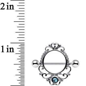 14 Gauge 3/4 Faux Turquoise Decadent Dalliance Nipple Shield Set