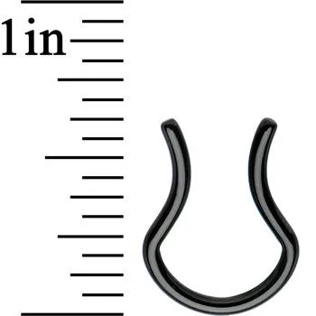 14 Gauge 5/8 Black Anodized Titanium Septum Retainer