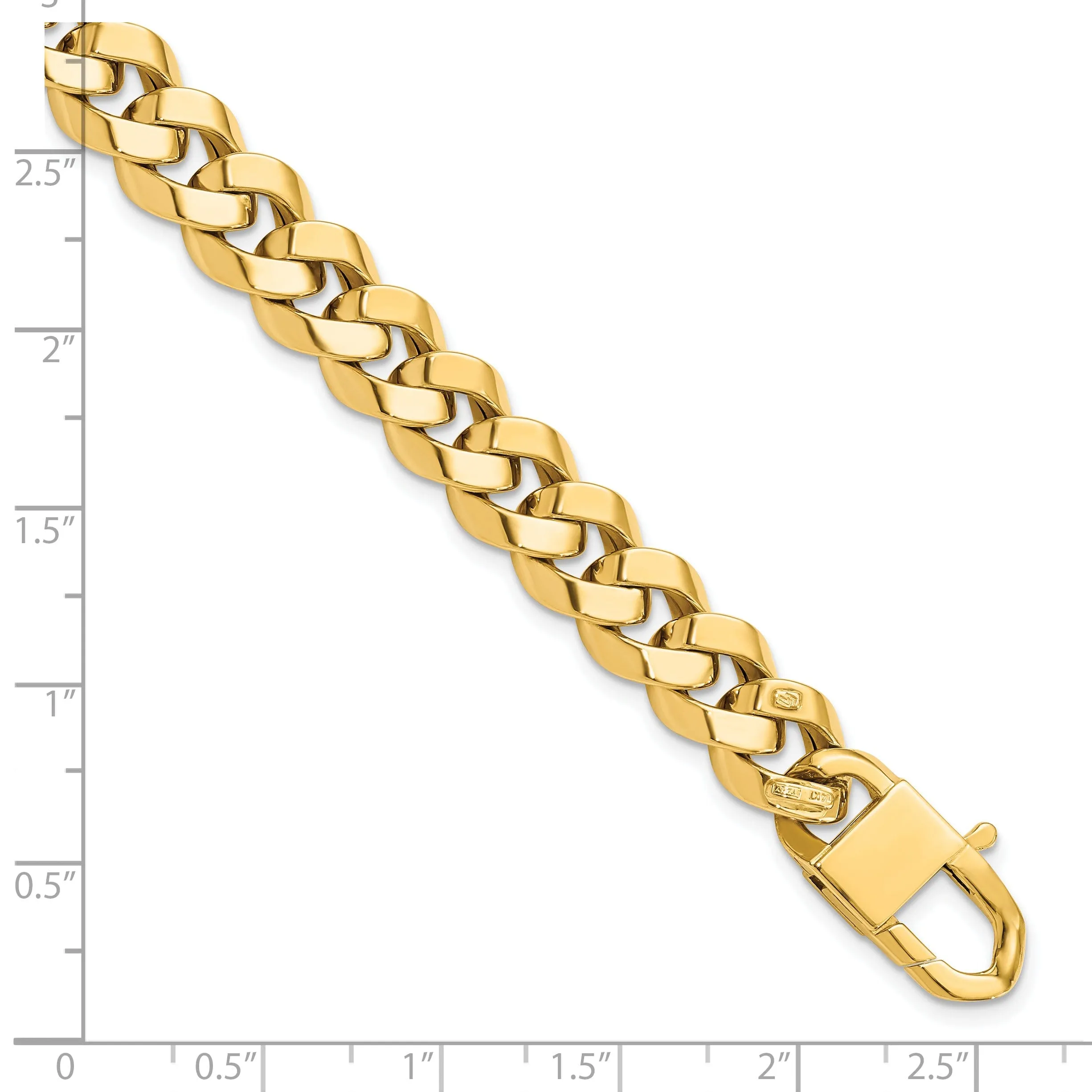 14k Yellow Gold Polished Fancy Link Bracelet