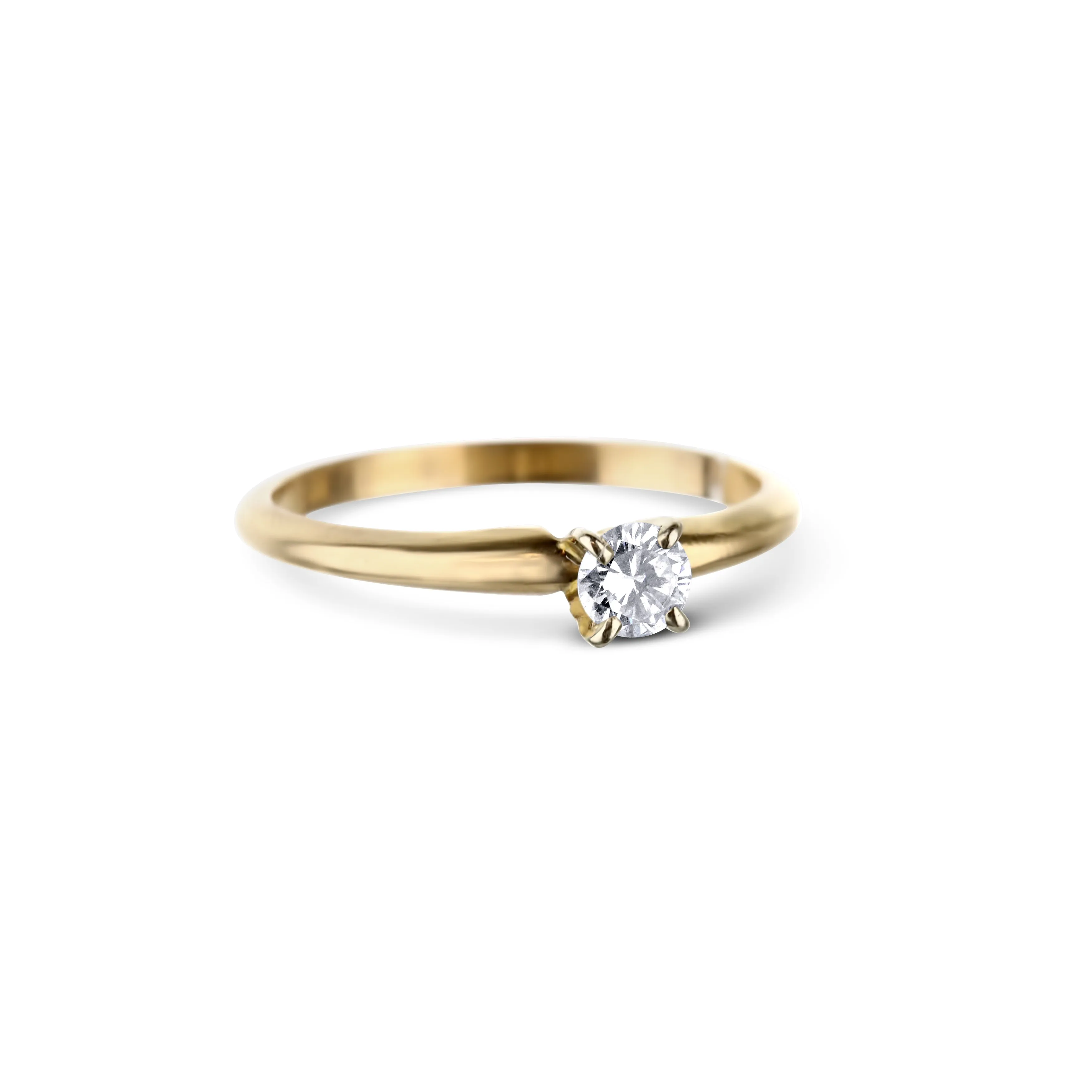 14K Yellow Gold Solitaire Engagement Ring