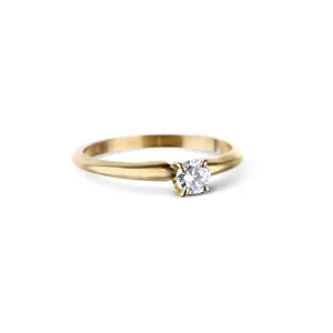 14K Yellow Gold Solitaire Engagement Ring