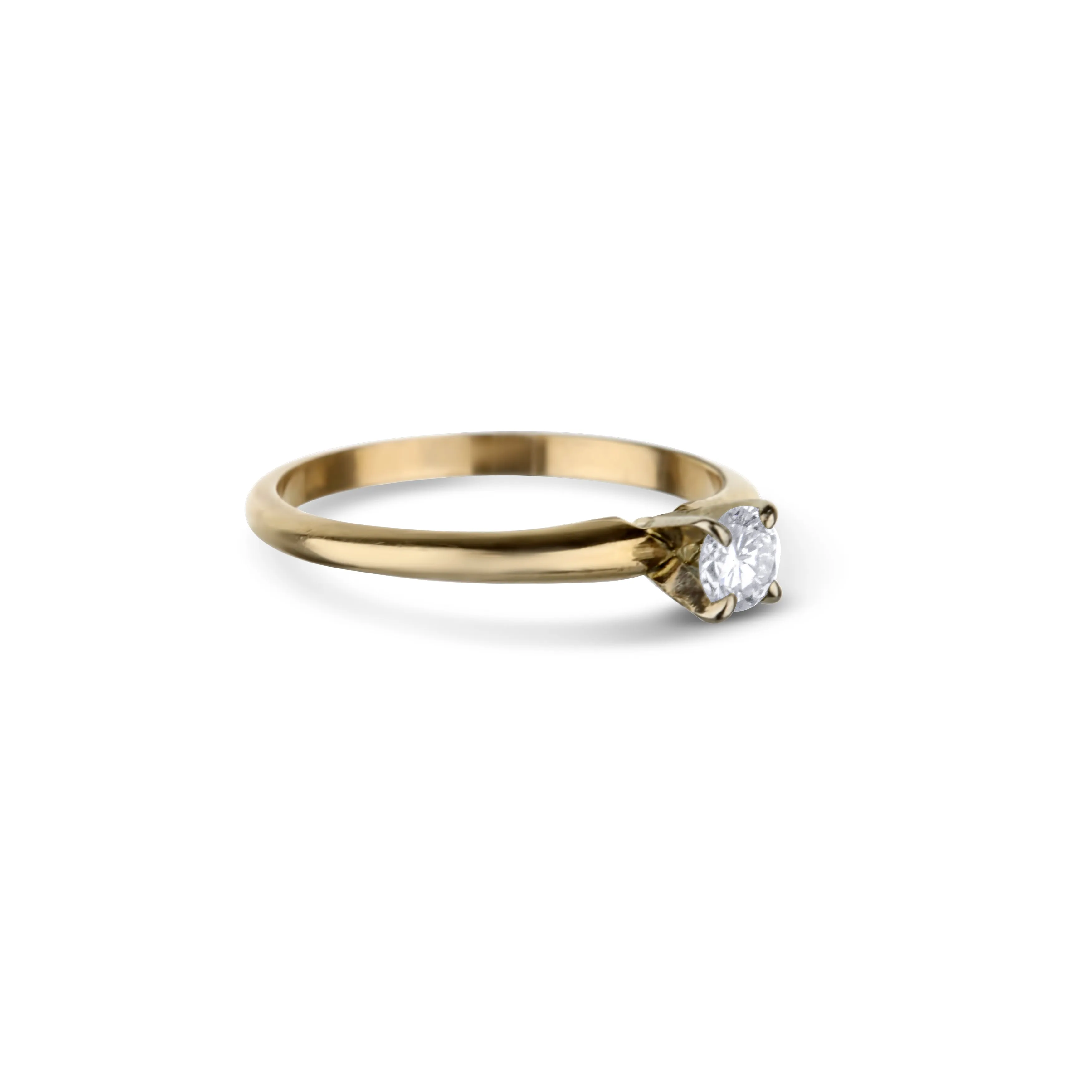 14K Yellow Gold Solitaire Engagement Ring