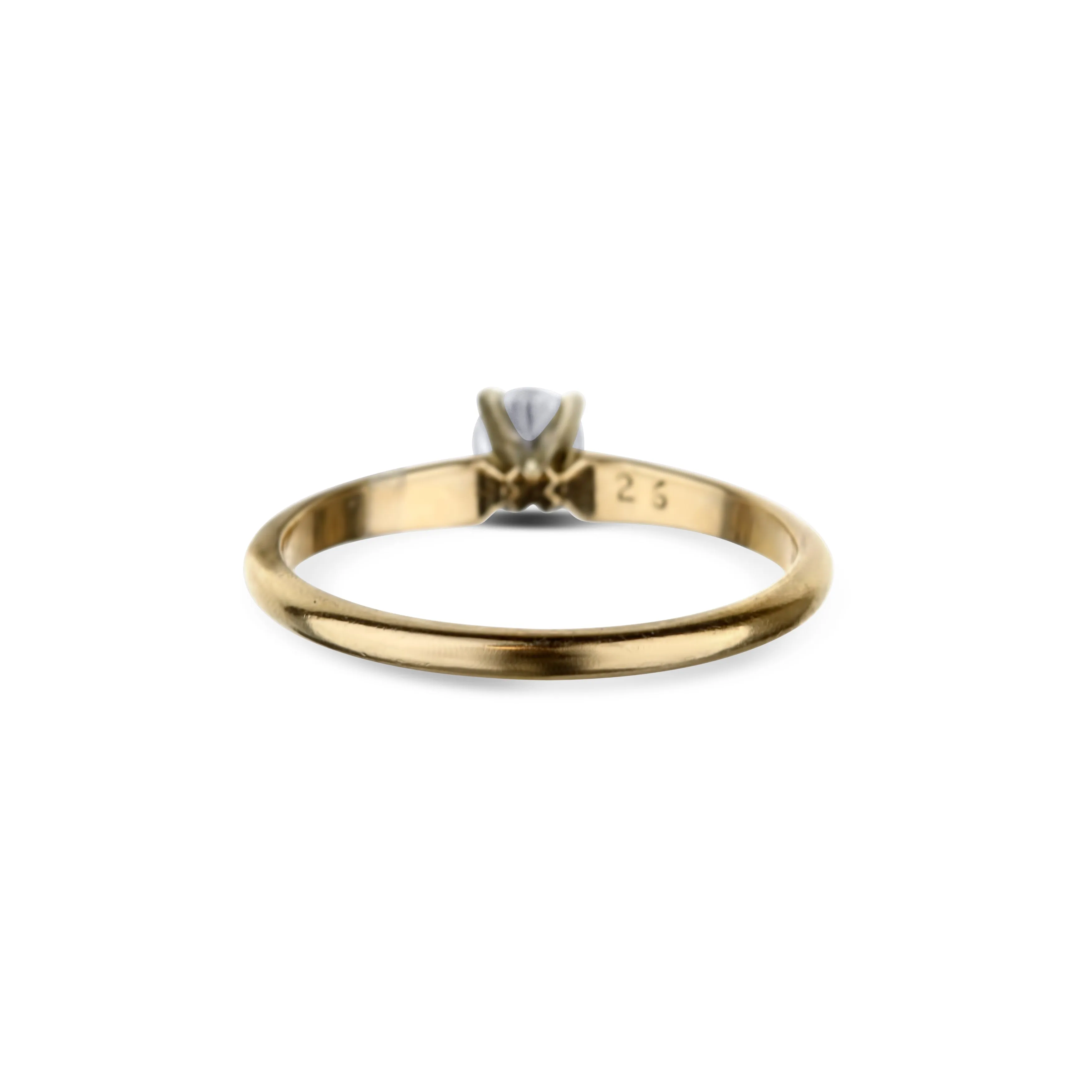 14K Yellow Gold Solitaire Engagement Ring