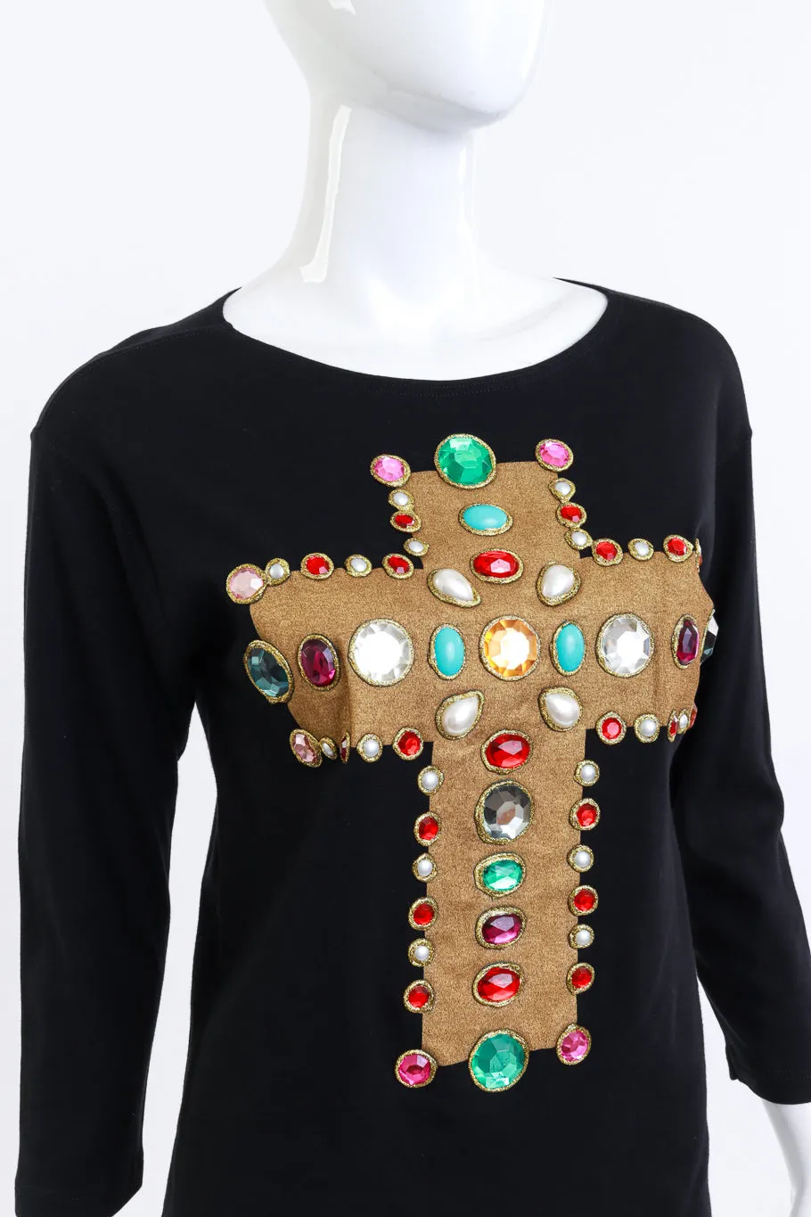 1988 F/W Byzantine Cross Bejeweled Top