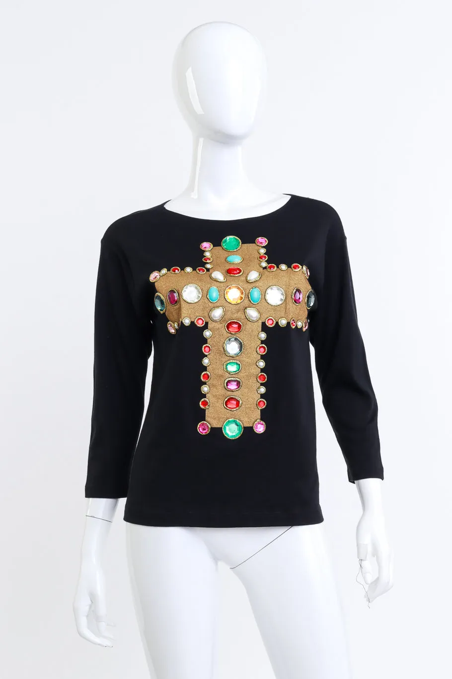 1988 F/W Byzantine Cross Bejeweled Top