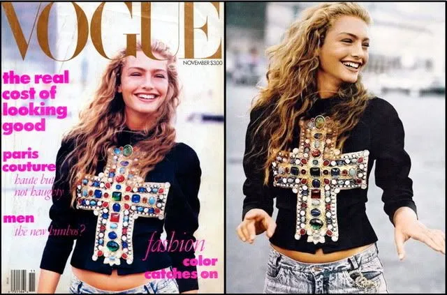 1988 F/W Byzantine Cross Bejeweled Top