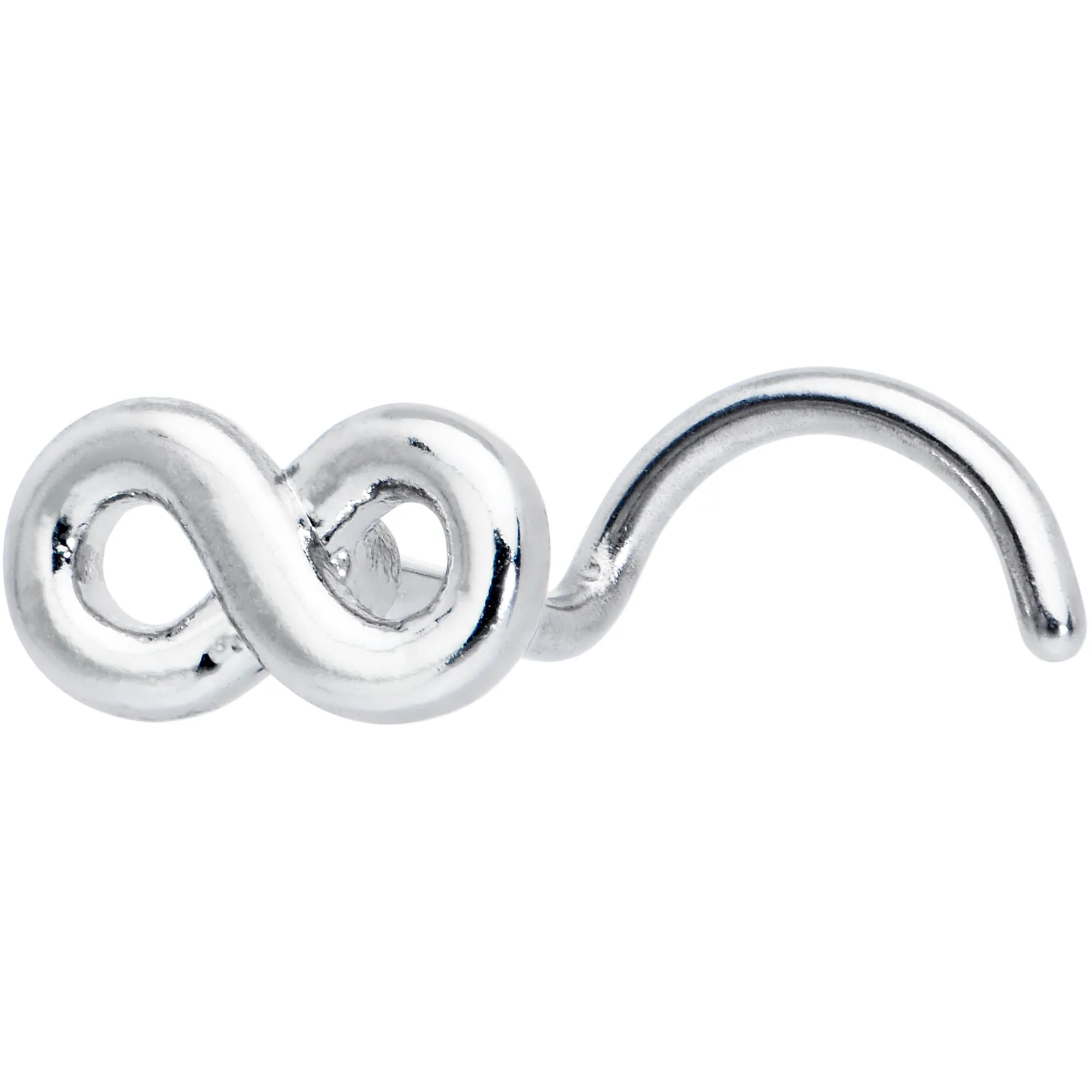 20 Gauge Gleaming Infinity Symbol Nose Screw