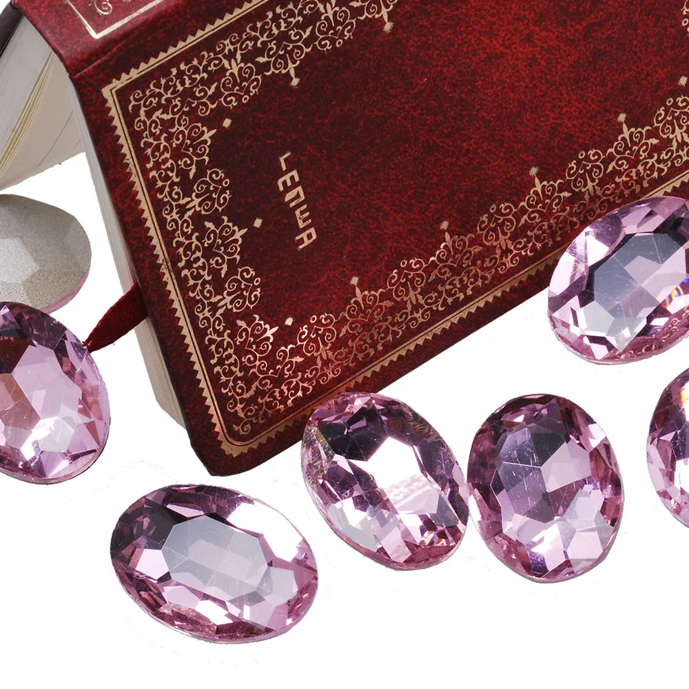 22 *30mm Pink Briolette Crystal Oval Cushion Cut Fancy Stone,Crystal Fancy Stone,4127,10pcs/lot