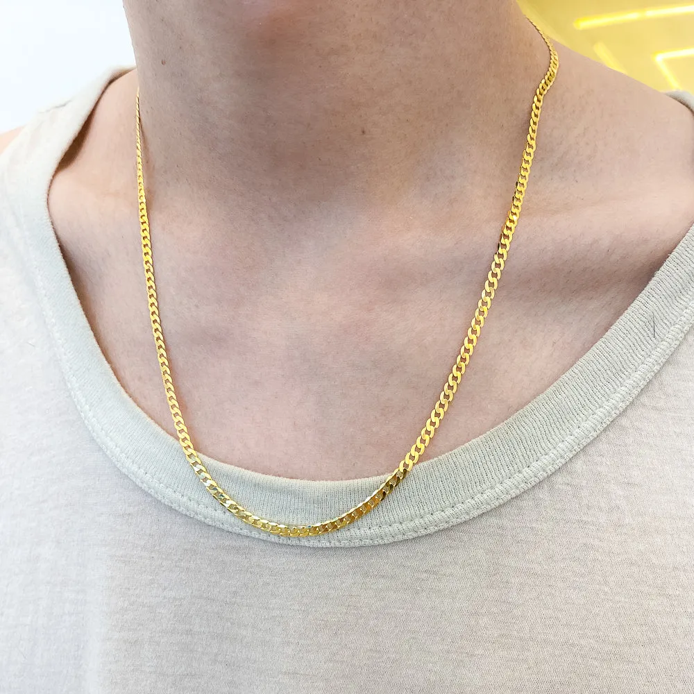 3 mm Yellow Gold Curb Chain