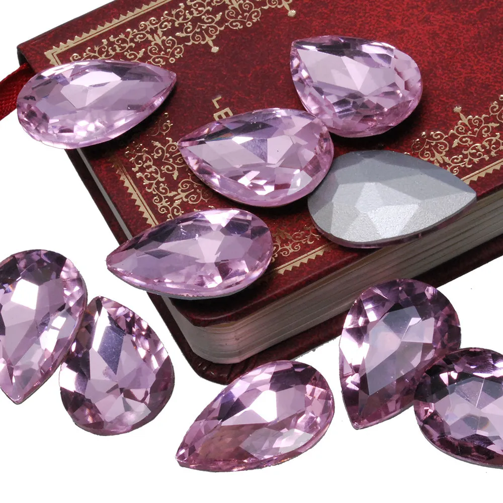 30*20mm Pink Cushion Cut Foiled Crystal Teardrop Fancy Stone,Crystal Fancy Stone,4327,Cushion Cut Stone,10pcs/lot