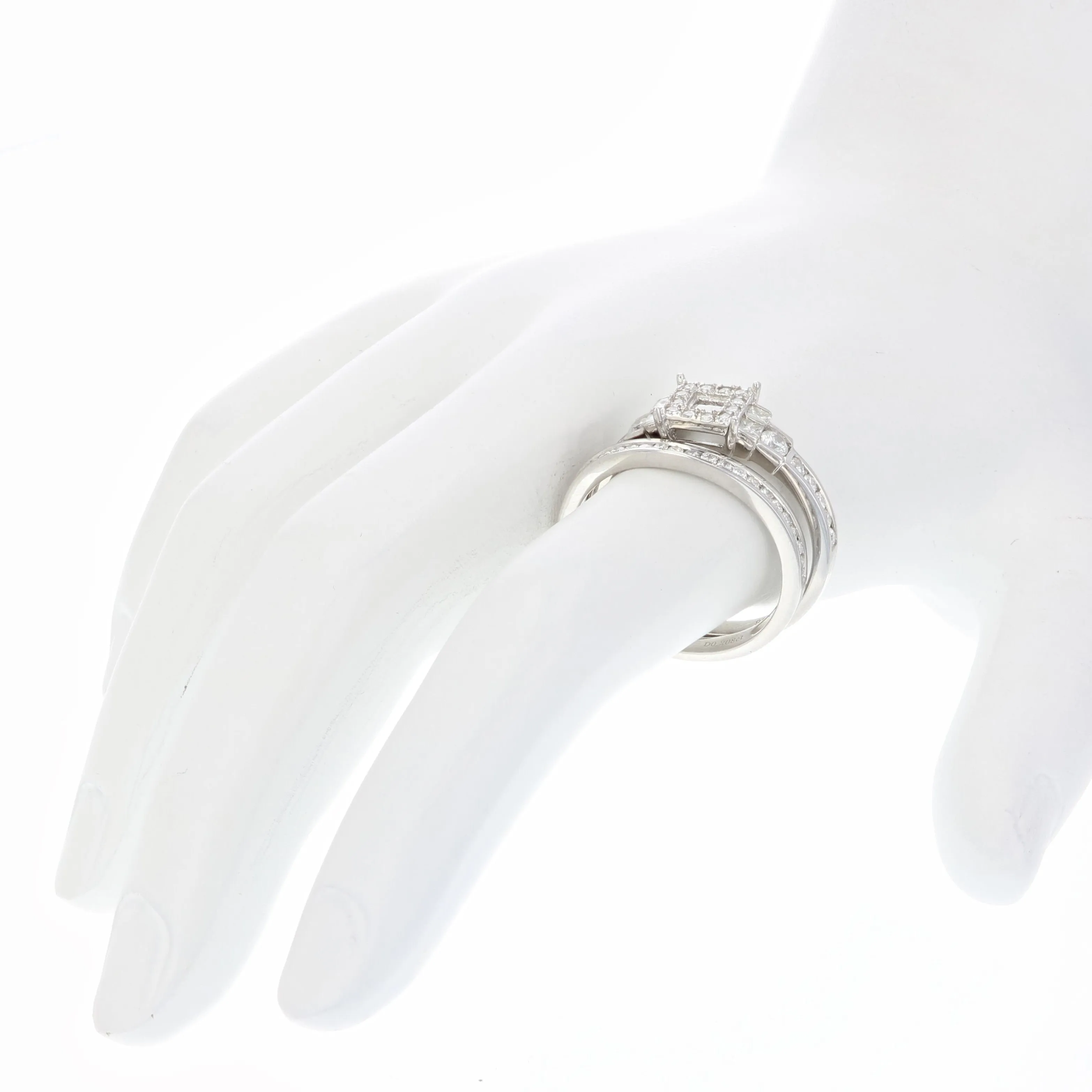 3/4 cttw Diamond Wedding Semi Mount Ring Set in Silver