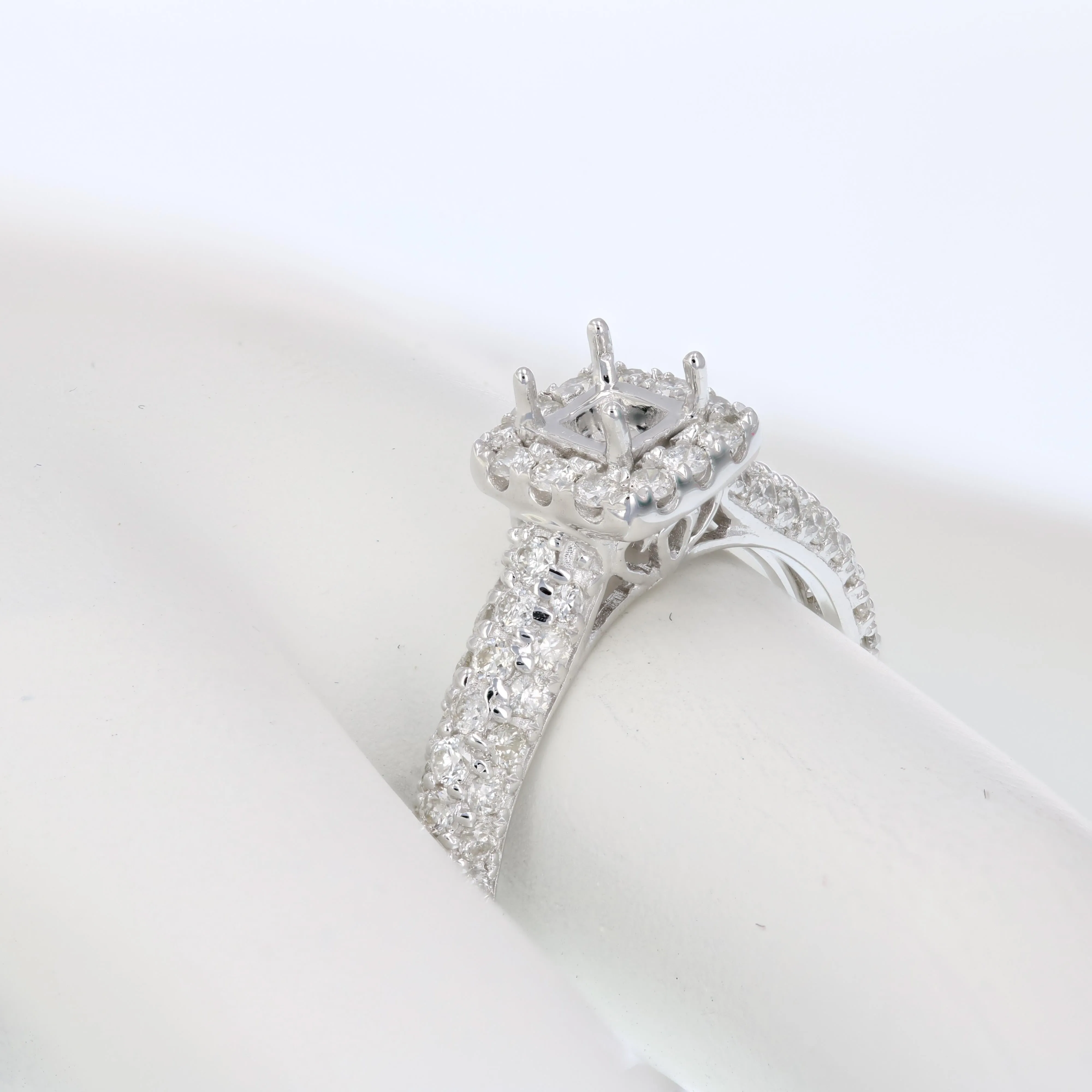 3/5 cttw Diamond Semi Mount Engagement Ring in Silver