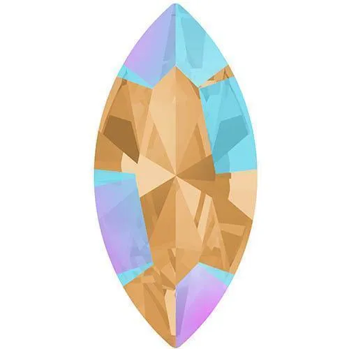 4228 Swarovski Xilion Navette Fancy Stones, Light Colorado Topaz Shimmer (246 SHIM)
