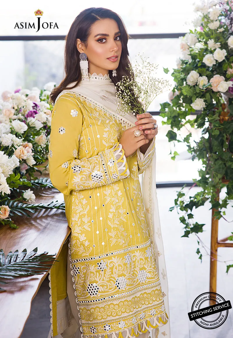 AJCK-06 | Asim Jofa Chikankari Eid Collection 2022 |  Unstitched Embroidered Lawn Suit