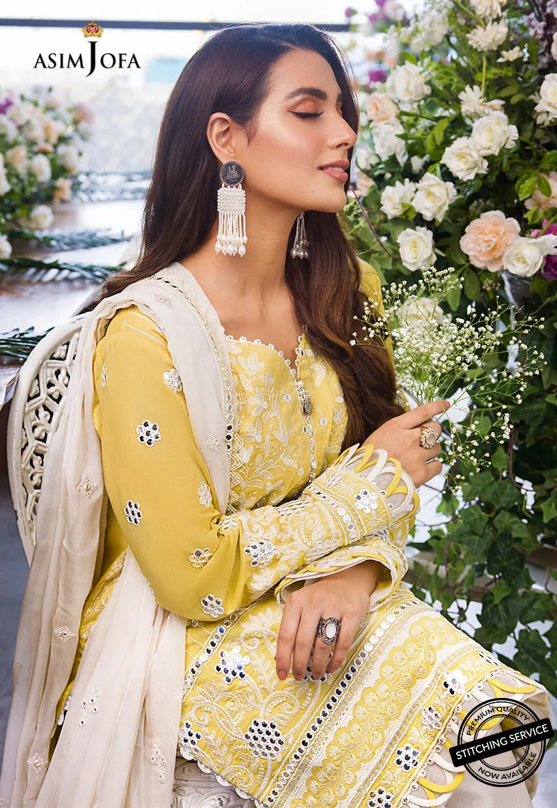 AJCK-06 | Asim Jofa Chikankari Eid Collection 2022 |  Unstitched Embroidered Lawn Suit
