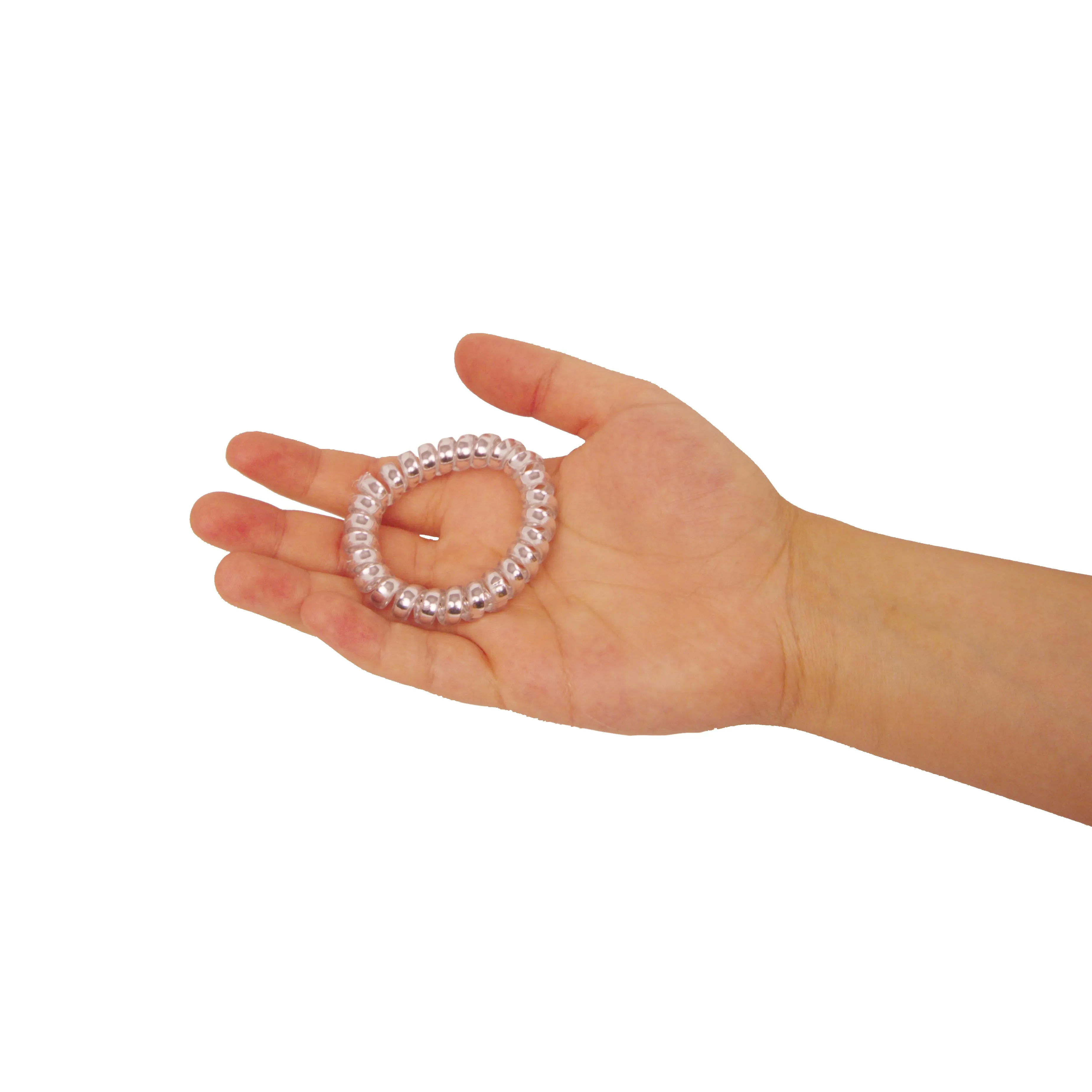 Amelia Beauty Products 8 Medium Smooth Elastic Hair Coils, 2.25in Diameter Spiral Hair Ties, Gentle on Hair, Strong Hold and Minimizes Dents and Creases, Earth Tones