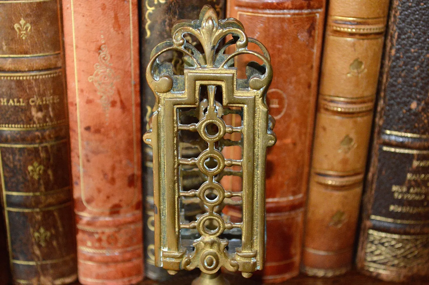 Antique French Bronze Ornate Match Safe or Letter Holder