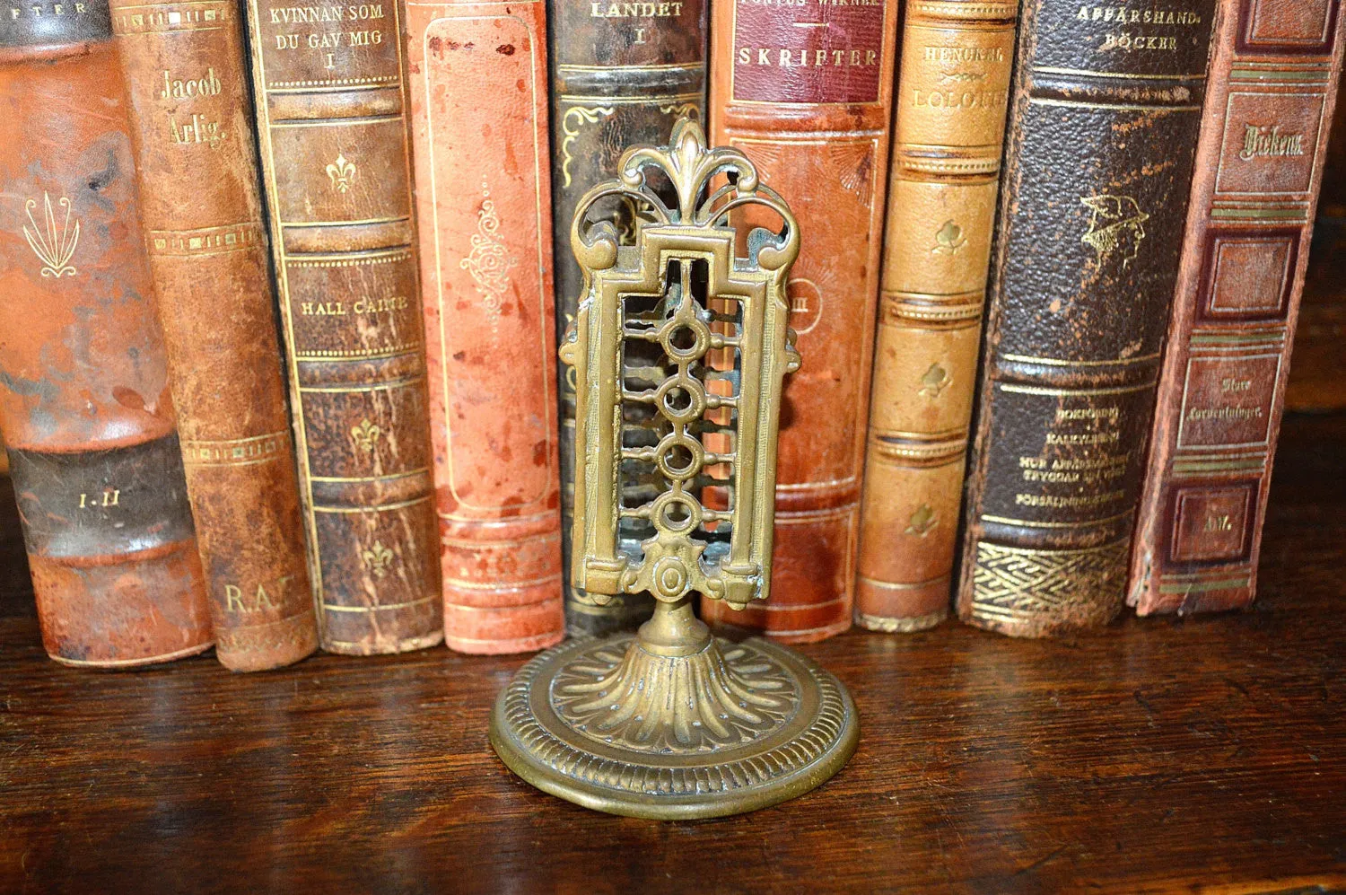 Antique French Bronze Ornate Match Safe or Letter Holder