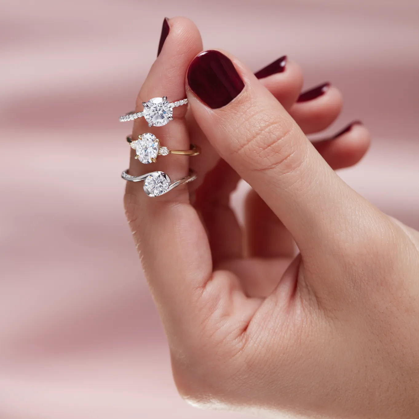 Aurora Moissanite Engagement Ring