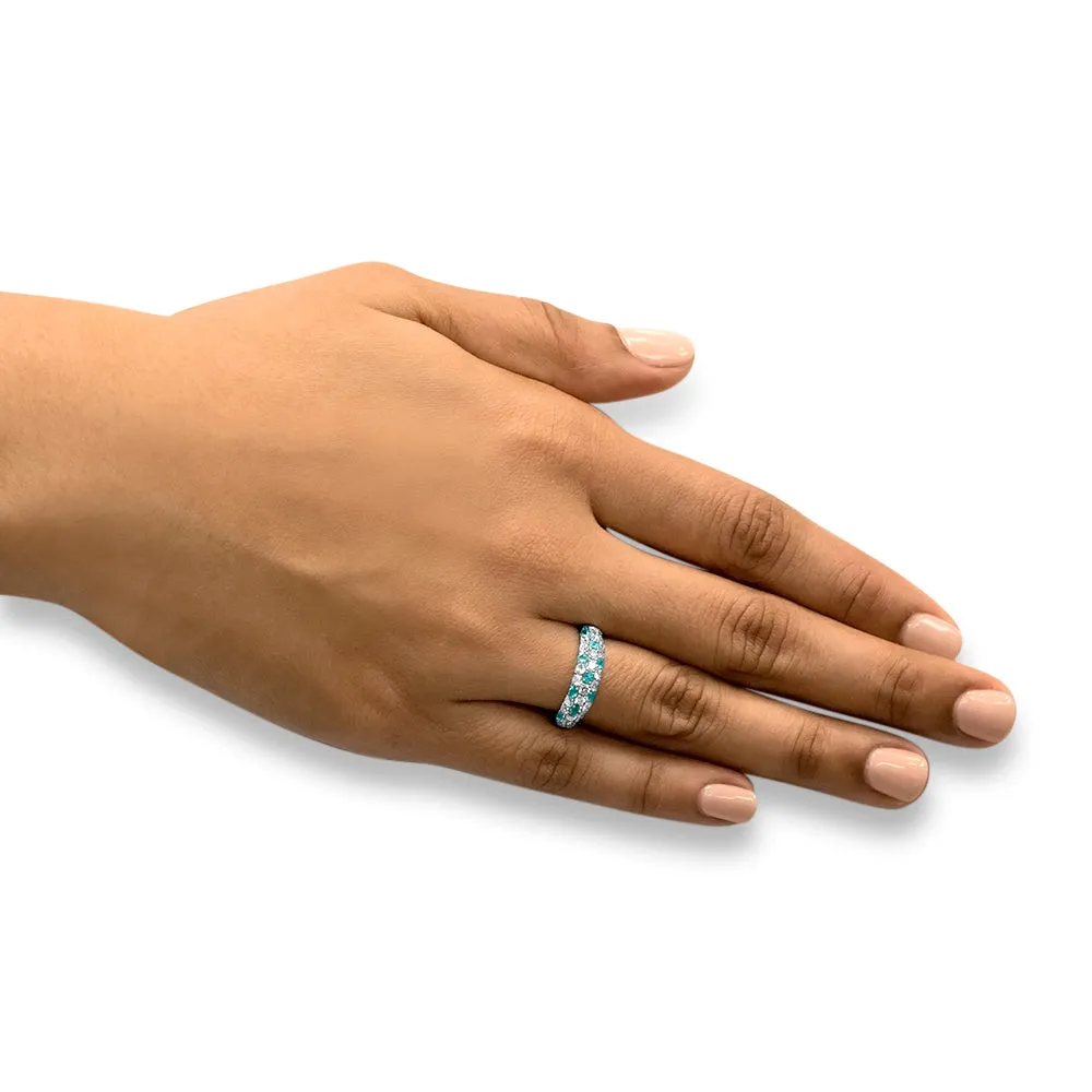 Aurora Nights - Platinum Natural Paraiba Tourmaline Ring