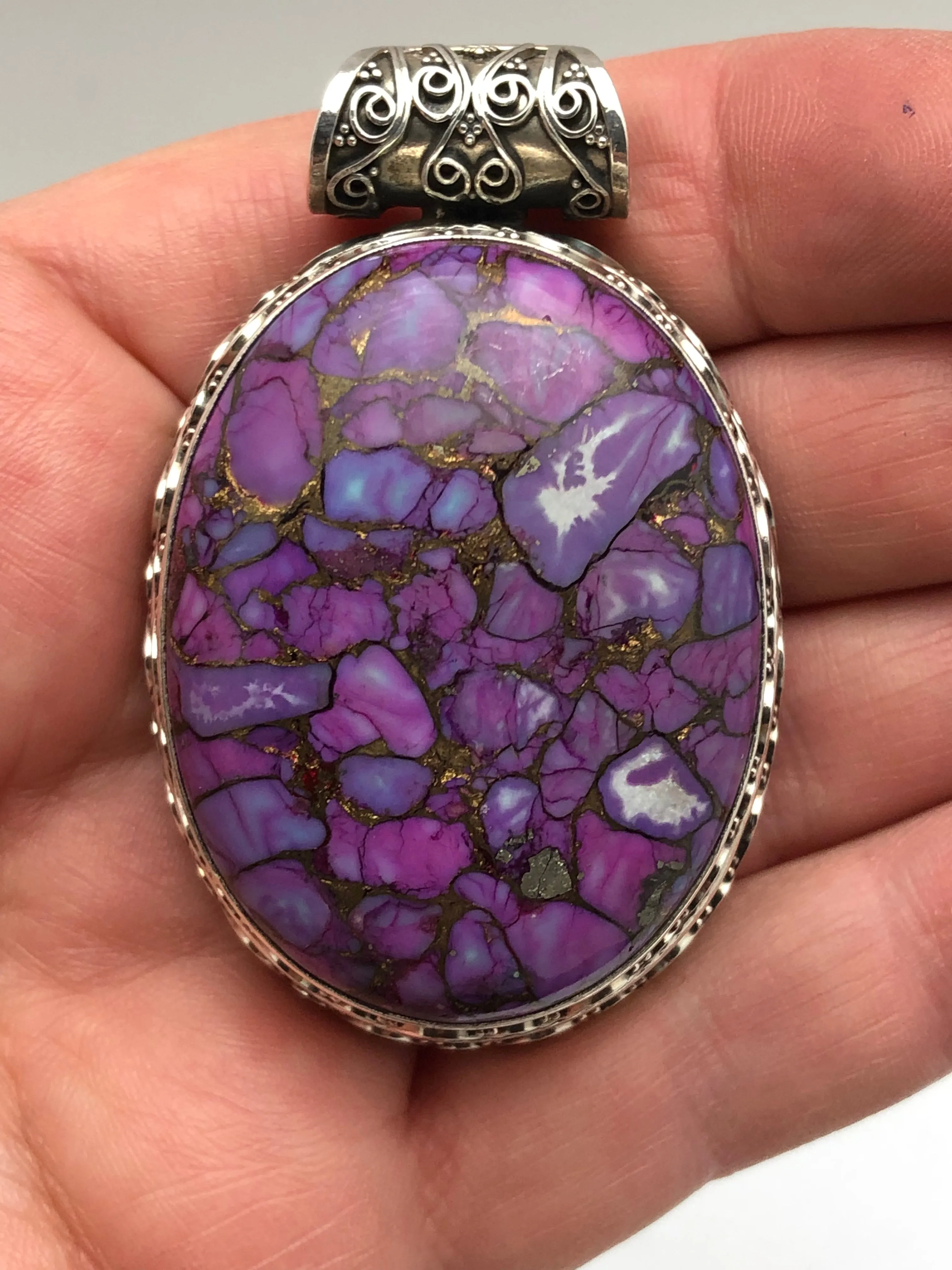Bali Sterling Silver Amethyst Pendant