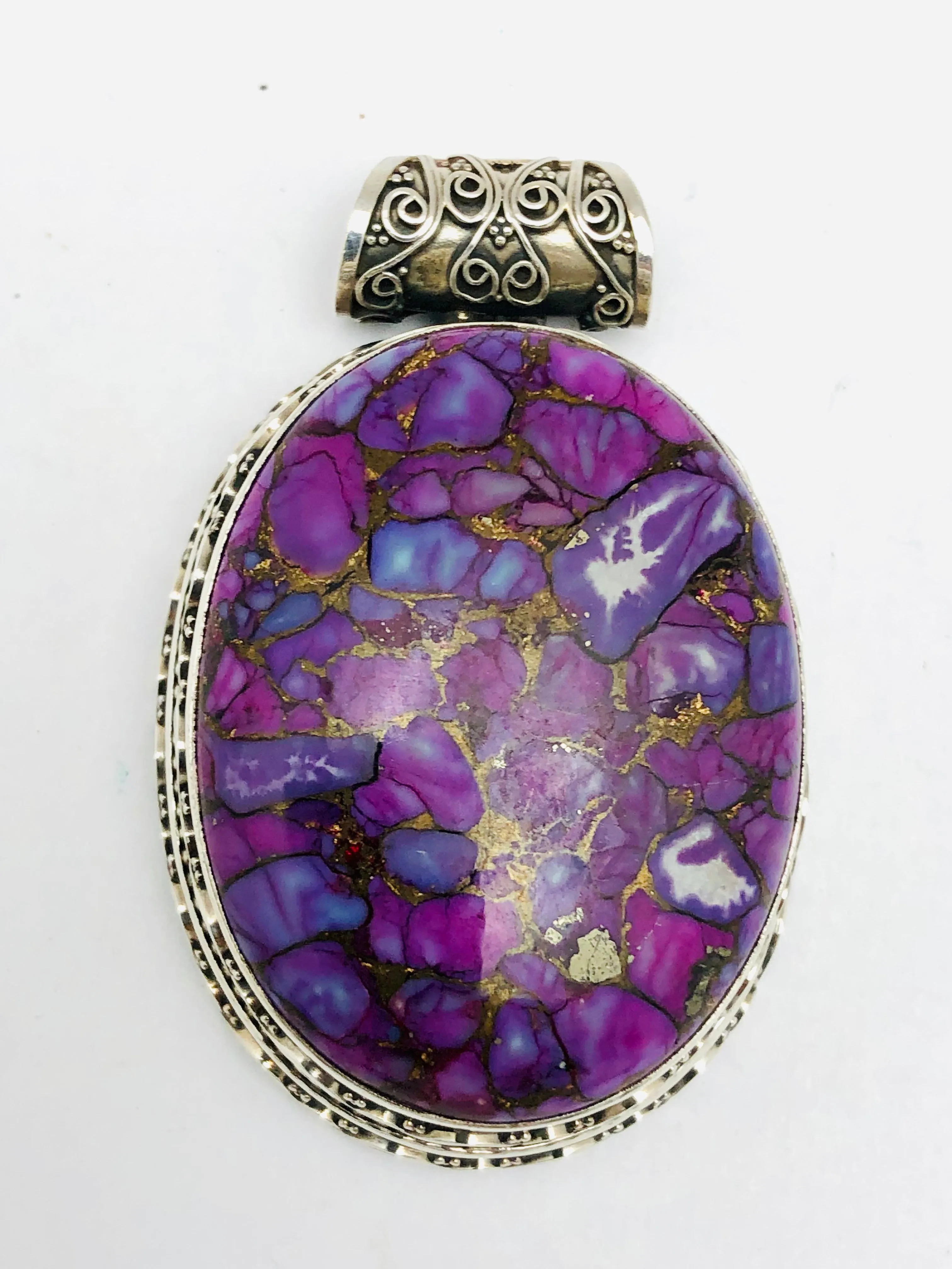 Bali Sterling Silver Amethyst Pendant