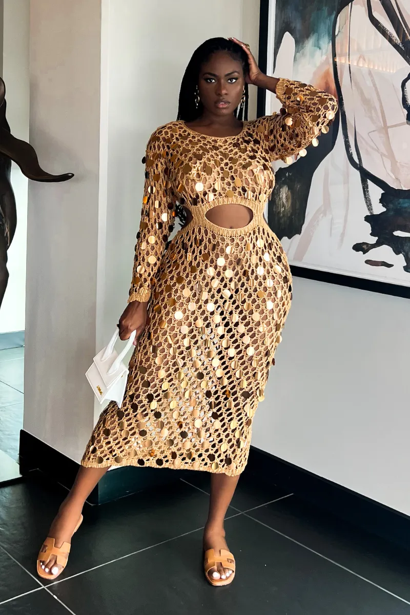 BEJEWELED CROCHET COVERUP | DRESS (S-XXL)