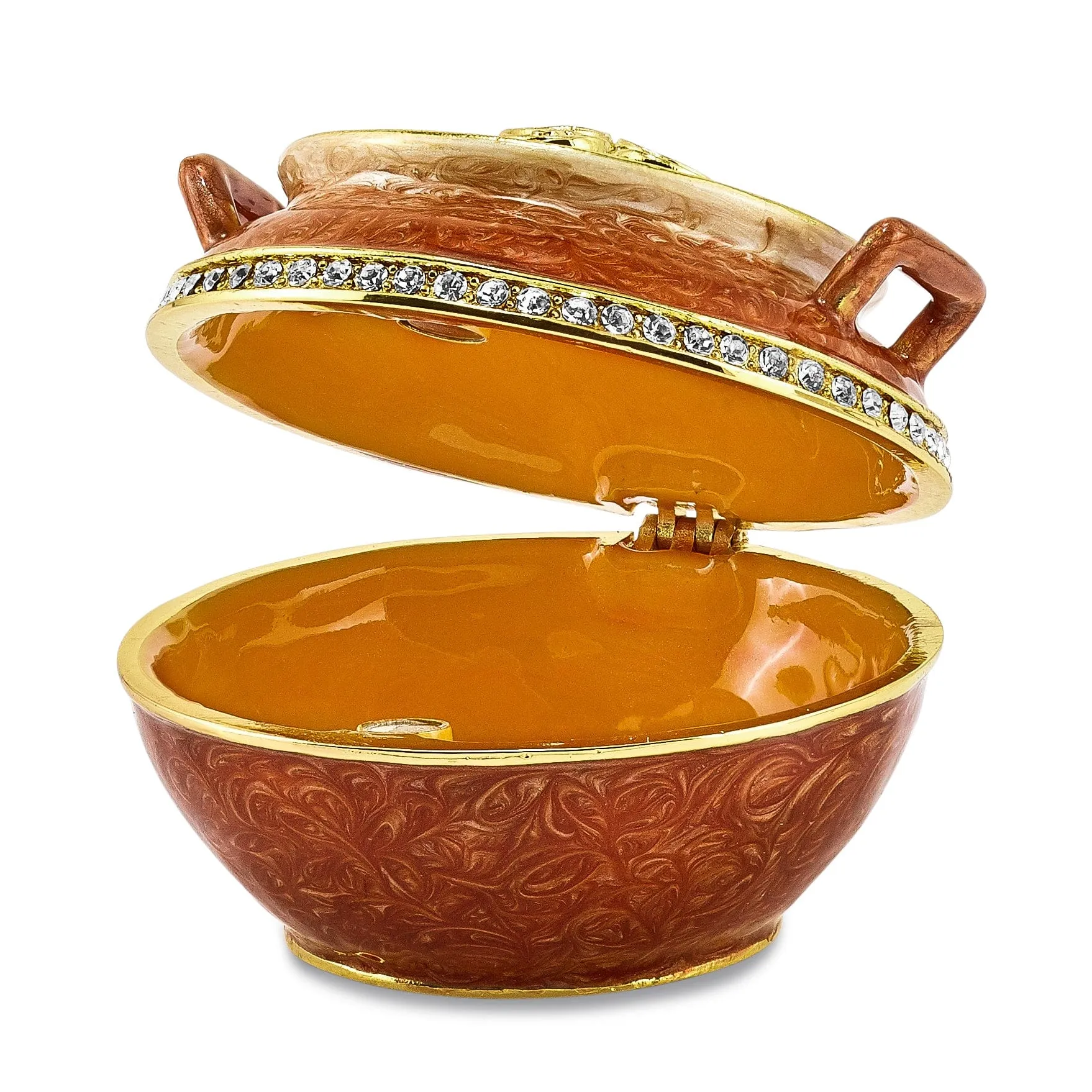 Bejeweled Crystal Pot of Gold Trinket Box