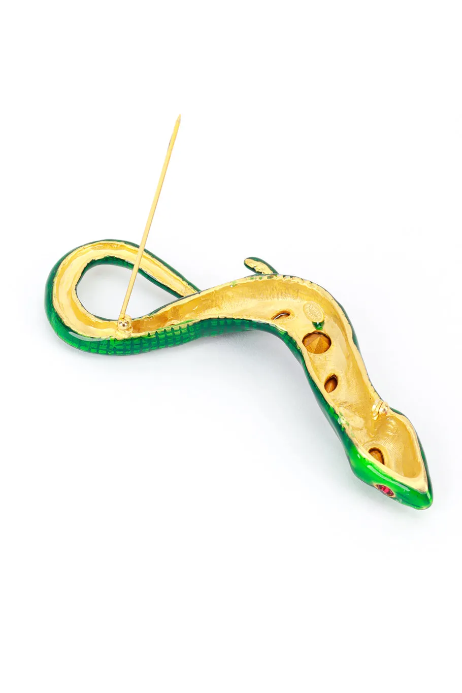 Bejeweled Slithering Snake Brooch
