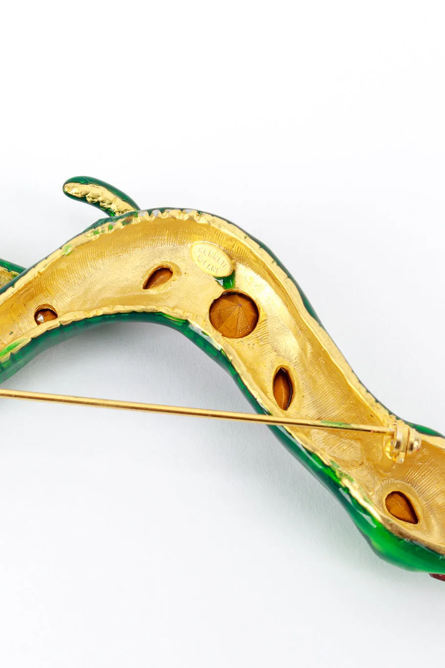 Bejeweled Slithering Snake Brooch