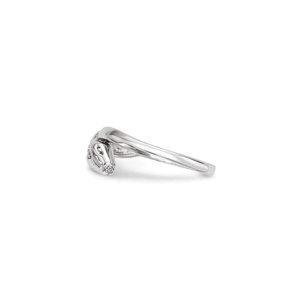 Bejeweled Snake Ring (Silver)