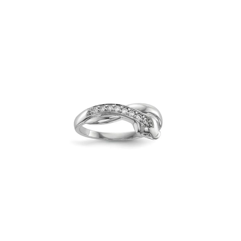 Bejeweled Snake Ring (Silver)