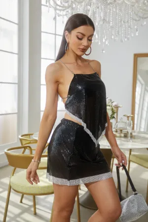 Black Elf Cami Top & Skirt Set