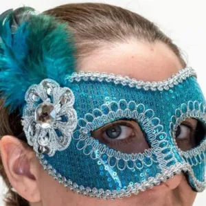 Blue Sparkly Mask