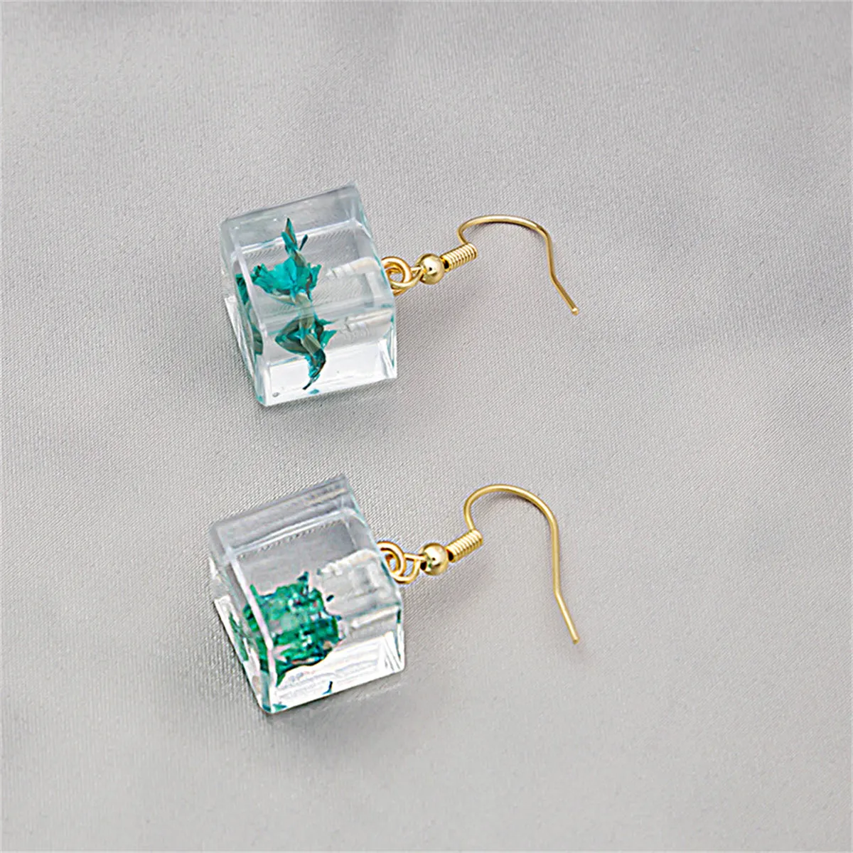 Botany & 18K Gold-Plated Cube Drop Earrings