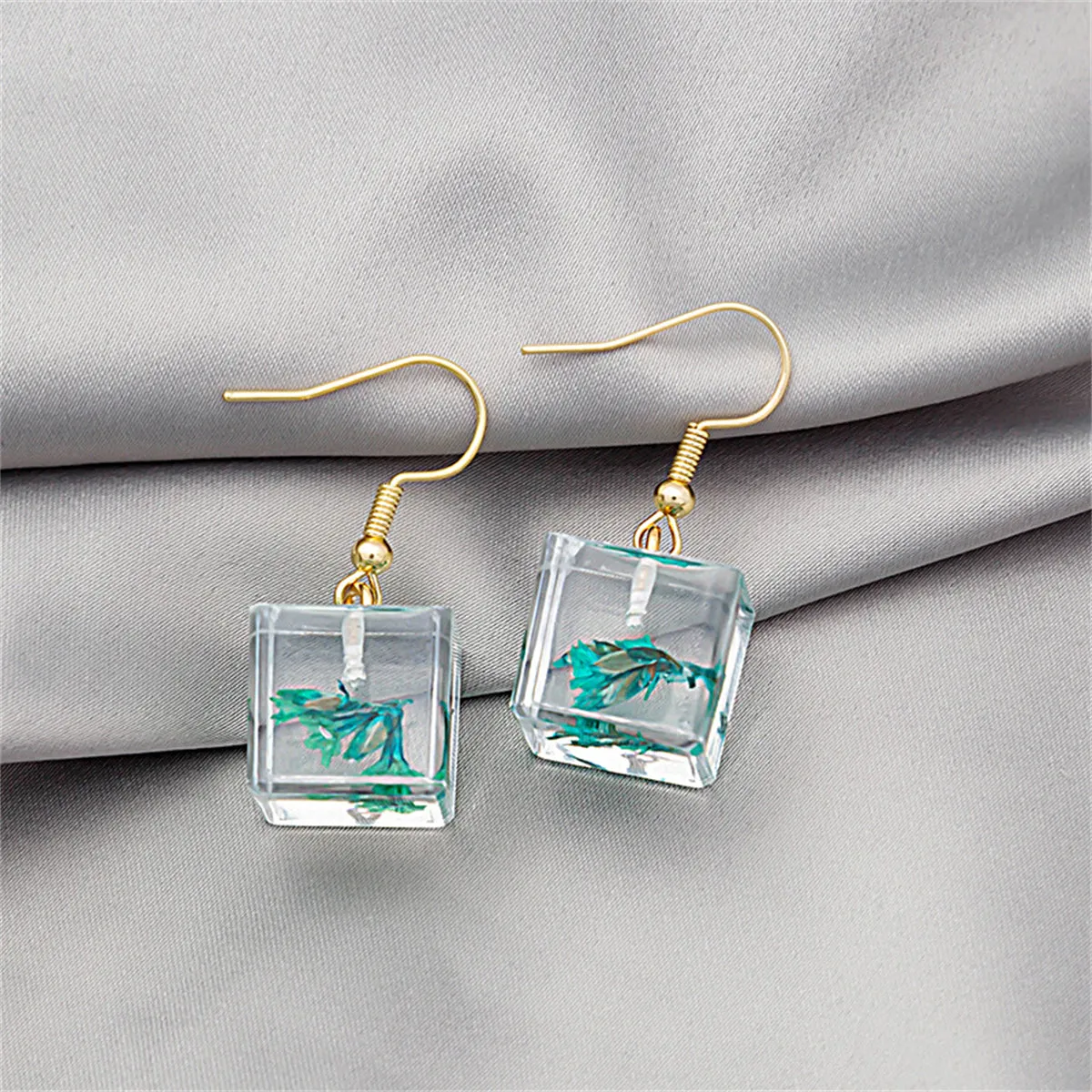 Botany & 18K Gold-Plated Cube Drop Earrings