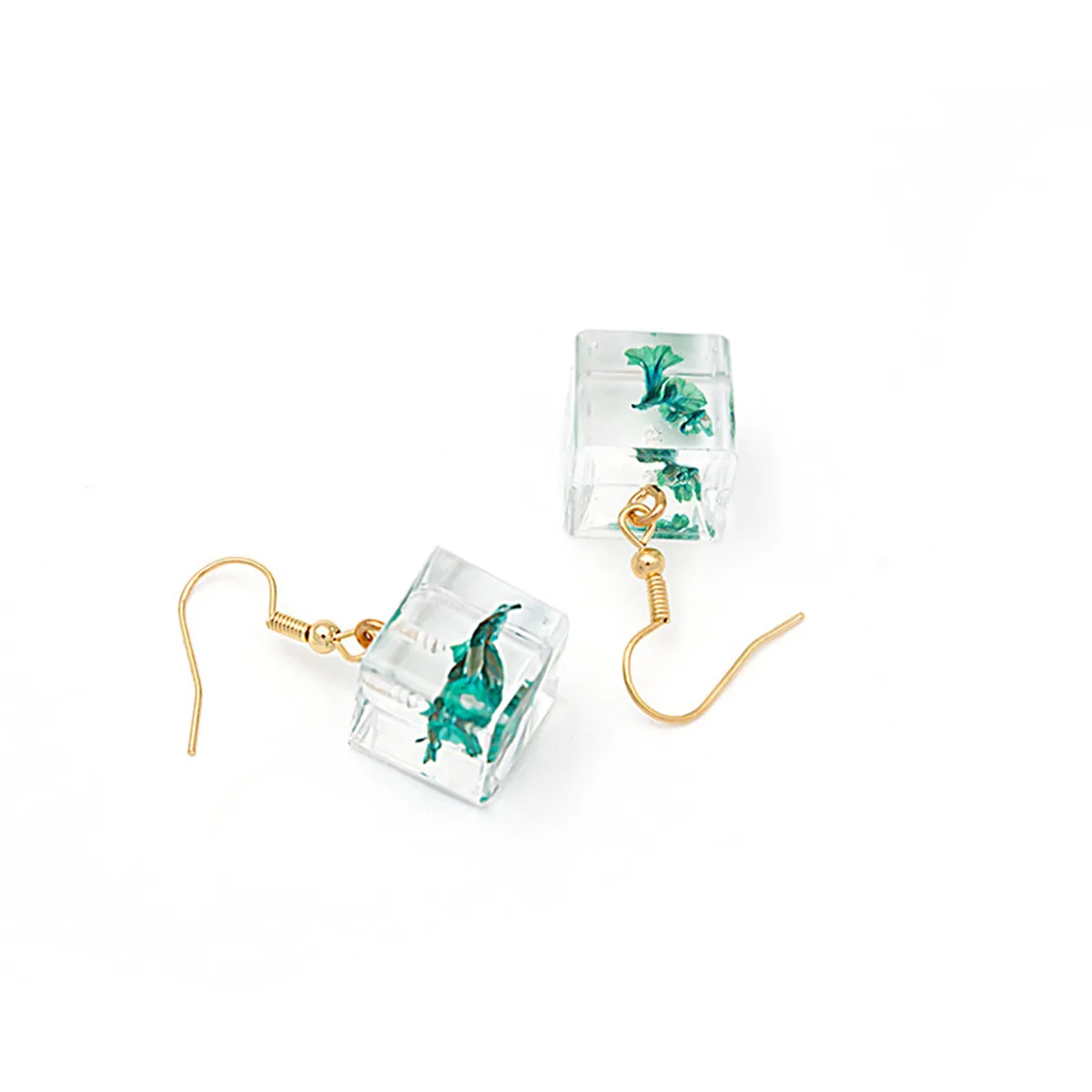 Botany & 18K Gold-Plated Cube Drop Earrings
