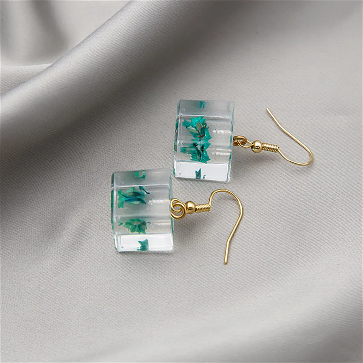 Botany & 18K Gold-Plated Cube Drop Earrings