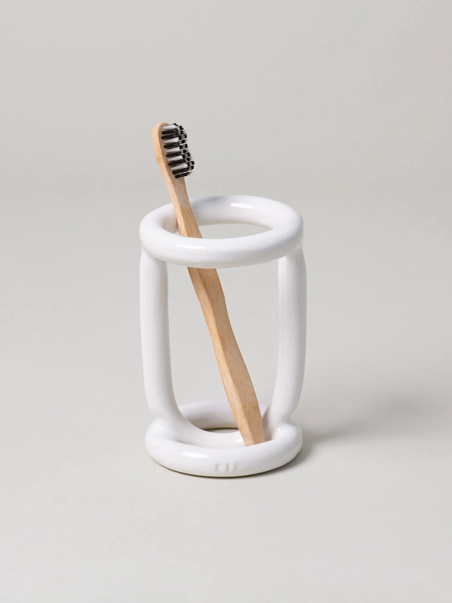 Buoy Toothbrush Holder, Glossy White