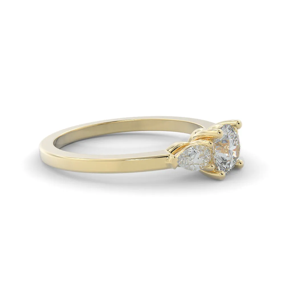 Cahaya Accent Diamonds Natural Round  Diamond Engagement Ring