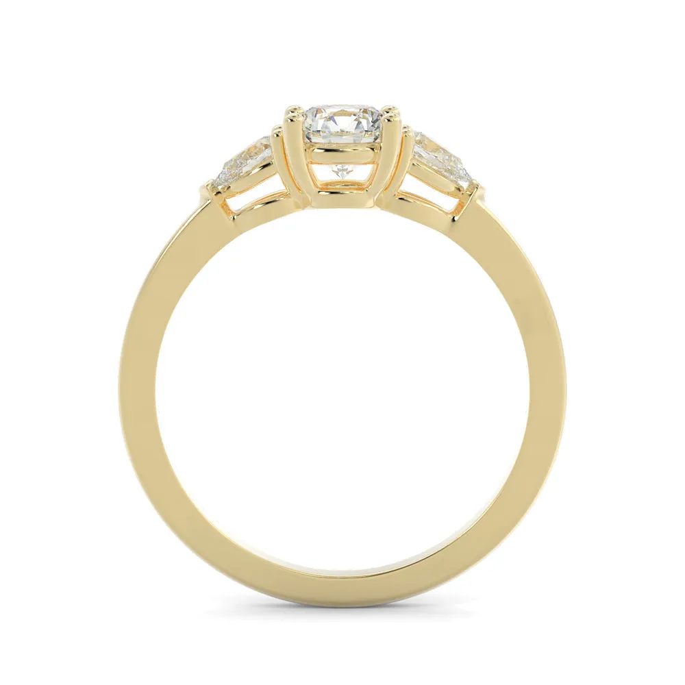 Cahaya Accent Diamonds Natural Round  Diamond Engagement Ring