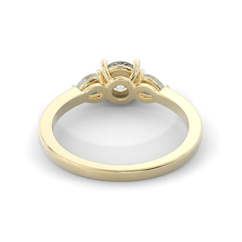 Cahaya Accent Diamonds Natural Round  Diamond Engagement Ring