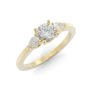 Cahaya Accent Diamonds Natural Round  Diamond Engagement Ring