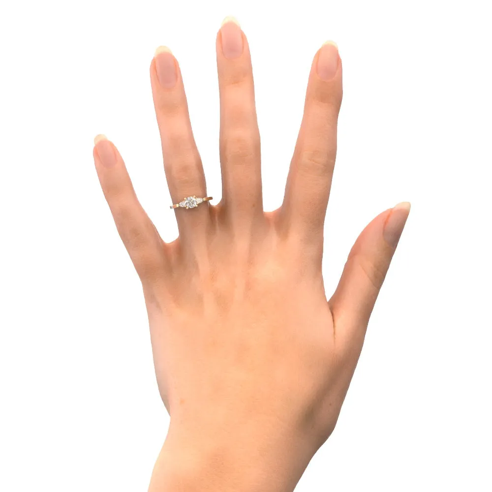 Cahaya Accent Diamonds Natural Round  Diamond Engagement Ring