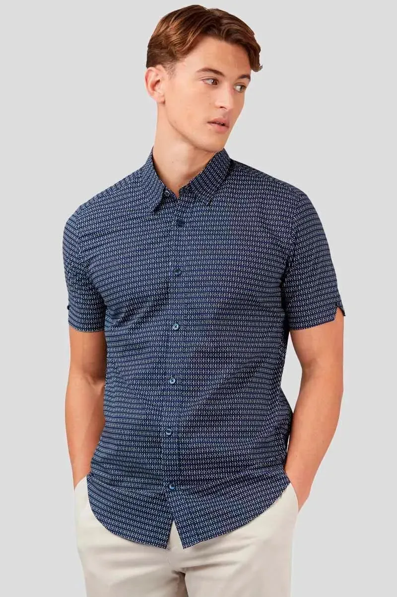 Camisa Ben Sherman Manga Corta Spot Dash Marine